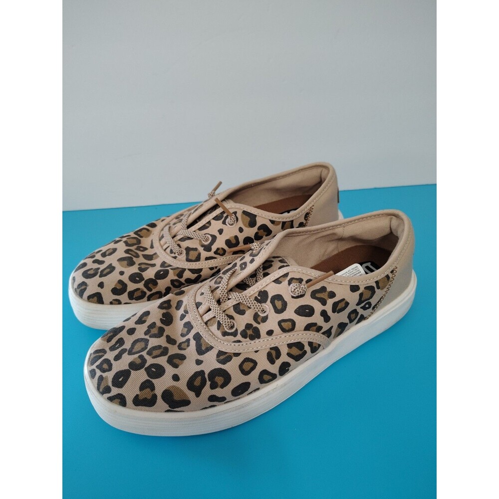 Hey Dude Conway Desert Leopard Slip On Sneakers Shoe Women Size 9 Comfort Casual